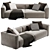 Modern Minotti Donovan Sofa 3D model small image 3