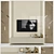 Modern TV Wall Set with 55" TV 3D model small image 1