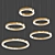 Sleek Metal Ring Chandelier 3D model small image 2