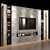 Modern TV Wall Set 0169 3D model small image 2