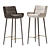 Naughtone Hush Barstool: Sleek and Stylish Seating 3D model small image 1