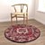 Versatile Round Carpet Set 3D model small image 4