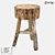 LoftDesign Wood Bar Stool - 49cm Diameter, 81cm Height 3D model small image 1