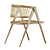 Rattan Bliss: Handwoven Chair 3D model small image 2