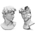 Michelangelo David Halfhead Bust 3D model small image 4