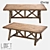 Stylish LoftDesigne Coffee Table 3D model small image 1