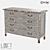 Modern Wood and Metal Chest of Drawers 3D model small image 1