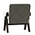 Pierre Jeanneret PJ 01 Cream Velvet Lounge Chair 3D model small image 4