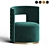 Theo Velvet Dining Chair 3D model small image 2