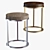 Sleek Round Nicolas Side Table 3D model small image 1