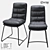 Modern Metal and Fabric Chair - LoftDesigne 2802 3D model small image 1