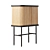 Modern Rustic Jalousie Bedside Table 3D model small image 3