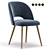 Sleek Barrel Dining Chair 3D model small image 1