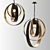 Bronze Lunar Pendant Lamp 3D model small image 1