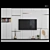 Modular TV Wall: High-Quality Design 3D model small image 1