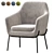 Sleek Trim Armchair 3D model small image 1