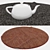 Round Carpet Set - 6 Unique Designs 3D model small image 3