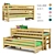 Matryoshka Pine Cot with 4 Color Options 3D model small image 7