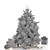 Winter Tabletop Christmas Tree 3D model small image 2