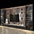 Sleek TV Shelf Set by Studia 54 3D model small image 3