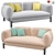 Tarantino Magic Velvet Sofa 3D model small image 1