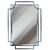 Sleek Chrome-Framed Rectangle Mirror 3D model small image 1