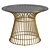 Stylish Platner Coffee Table 3D model small image 1