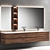 Edone by Agora NIK 002: Elegant Vanity Set with Kuma Stone Panna Sinks 3D model small image 1