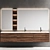 Edone by Agora NIK 002: Elegant Vanity Set with Kuma Stone Panna Sinks 3D model small image 2