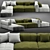 Modern Modular Sofa by Arflex 3D model small image 3