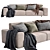 Modern Cross Sofa: Stylish, Versatile, and Comfortable 3D model small image 2