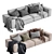 Modern Cross Sofa: Stylish, Versatile, and Comfortable 3D model small image 5
