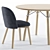 Sleek Tria Table and Tuka Chair 3D model small image 3