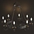 Spanish Style Wrought Iron Chandelier 3D model small image 3