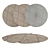 Variety Round Carpets Set 3D model small image 1