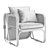 Boho Chic Rattan Armchair 3D model small image 4