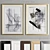 Modern Art Frame A40: 4 Woods & 2 Metals 3D model small image 1