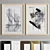 Modern Art Frame A40: 4 Woods & 2 Metals 3D model small image 5