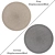 Variety Round Carpets Set 3D model small image 2