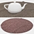 Variety Round Carpets Set 3D model small image 3