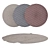 6-Piece Round Carpets Set 3D model small image 1