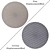 6-Piece Round Carpets Set 3D model small image 2