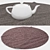 6-Piece Round Carpets Set 3D model small image 3