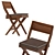 Vintage Library Chairs by Pierre Jeanneret 3D model small image 4