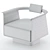 Elegant Boston Armchair: Stylish, Comfortable 3D model small image 5