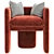 Modern Milo Baughman Armchair 3D model small image 4