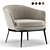 Luxury CARATOS Armchair: Maxalto's Finest 3D model small image 1