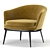 Luxury CARATOS Armchair: Maxalto's Finest 3D model small image 4