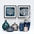 Aquamarine Mirror Decor Set 3D model small image 1