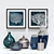 Aquamarine Mirror Decor Set 3D model small image 3